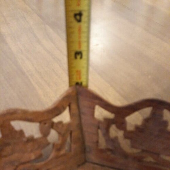 Vintage Inlaid Hand Carved Decorative Serving Bowl Vintage Wooden Tray India - Picture 8 of 8